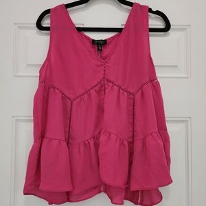 NWOT Jessica Simpson Size Medium Bright Pink Sleeveless blouse